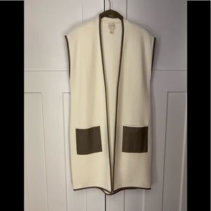 Chico’s Cardigan/Vest off white.